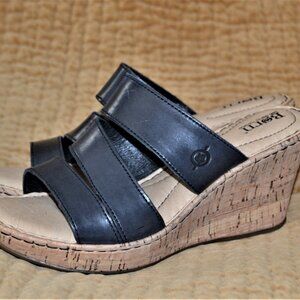 New Born 8M sandals black wedge